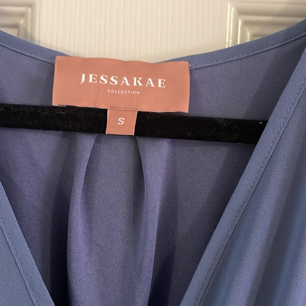 JessaKae Long Sleeve Maxi Dress in Dusty Blue - Picture 3 of 5